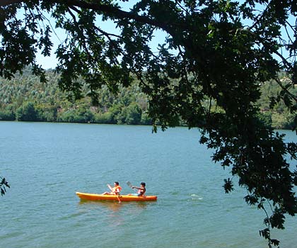 canoagem no rio Dão / albufeira da Aguieira