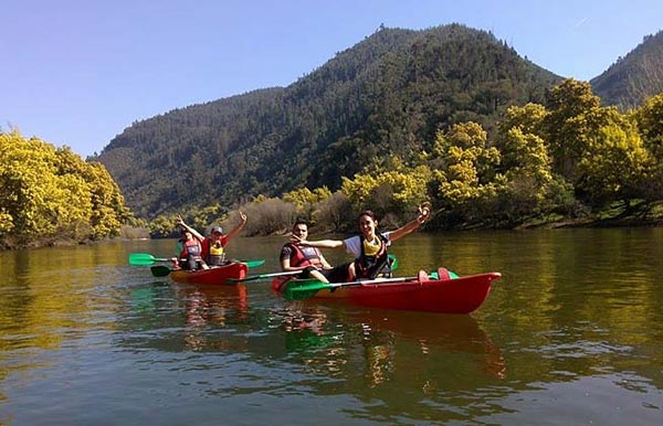 Canoeing on the river Mondego, between Coimbra and Viseu