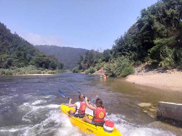 Canoeing on the river Mondego