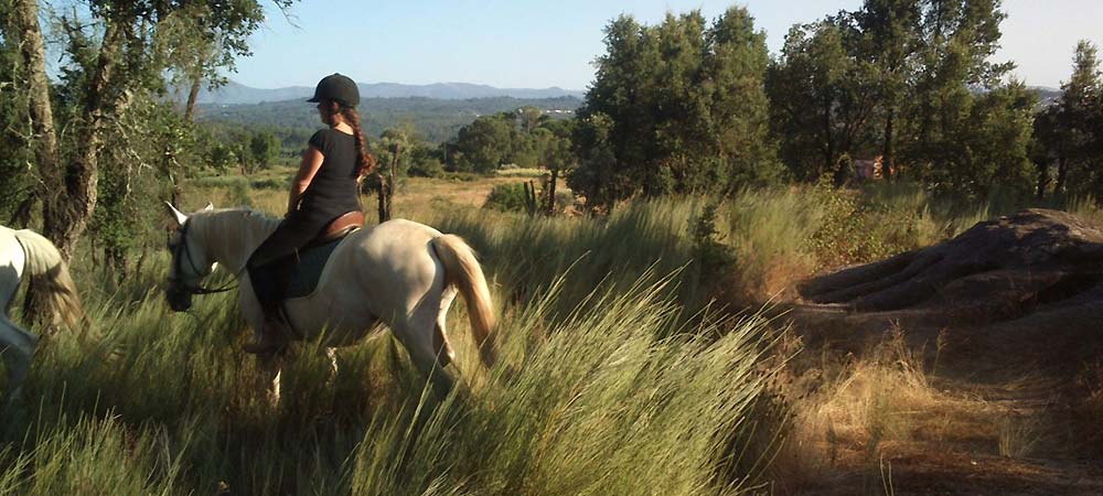 Paardrijden midden Portugal